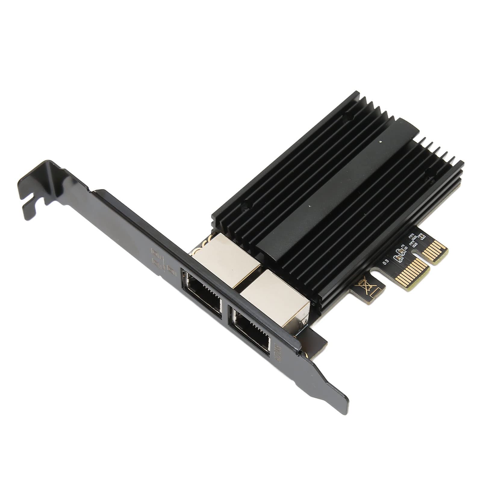 Carte Réseau PCIe 2,5 G, Carte Ethernet Gigabit Double Port à Puce I226 V avec Support à Profil Bas, pour Serveur, Ordinateur de Bureau, Ordinateur Portable de Jeu, Gagne
