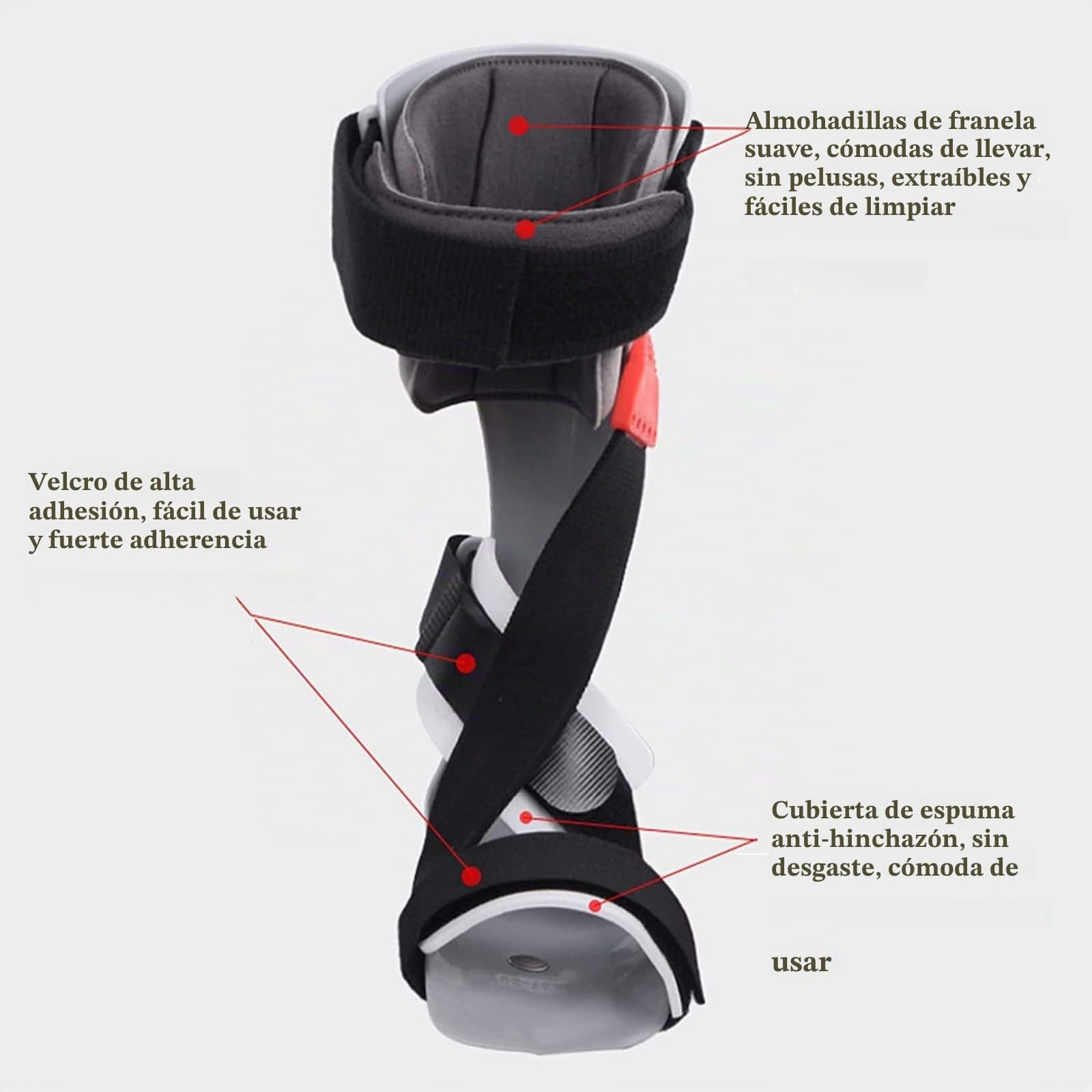Ortesis De Caída De Pie, Férula De Soporte para Pie Caído, Soporte para Ortesis De Pie Y Tobillo para Zapatos De Hemiplejía Esguince Estabilizador De Pie para Caminar,Right,XL