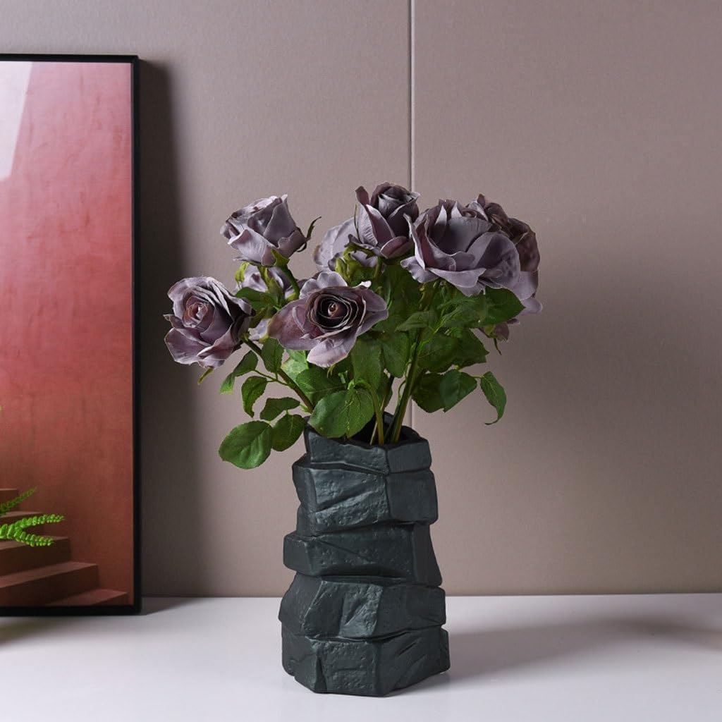 Vaso in Ceramica con Fiori secchi, Ornamenti for la casa, Semplice Fiore Nordico in Porcellana(B)