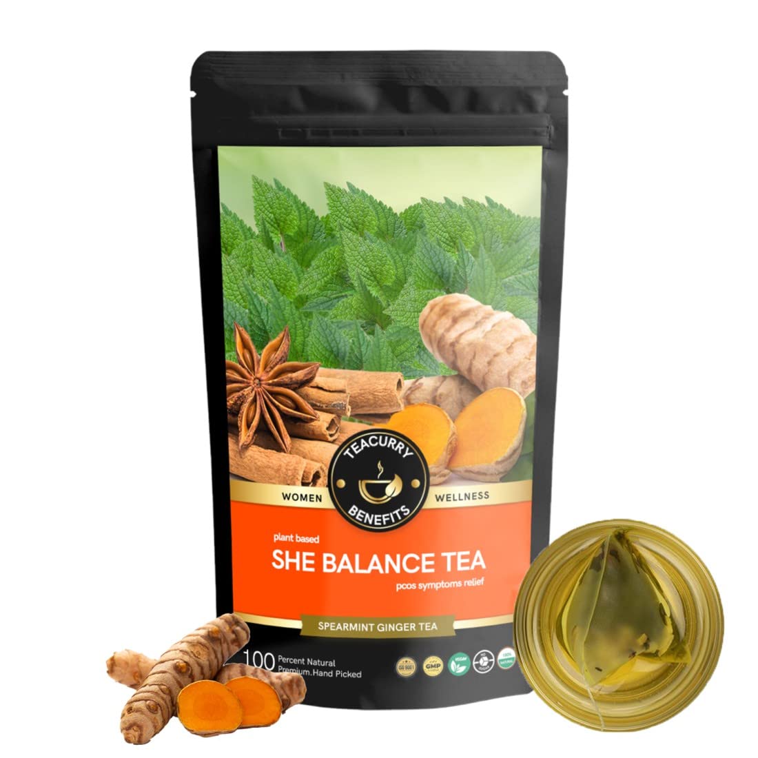 TEACURRY PCOS PCOD Tea (2 Months Pack, 200 Gram Loose) - Helps with Hormone wellness, Cycle and Weight Management, Overall Wellness - Herbal Tea for Pcos pcod - She Balance Tea (B0924PPHBX) Amazon Price History, Amazon Price Tracker