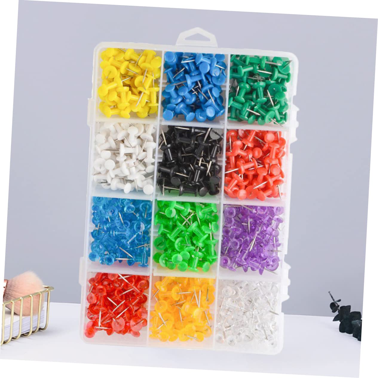 12piezas Chinchetas De Corcho Coloridas para y Tableros De Anuncios para y Escuela