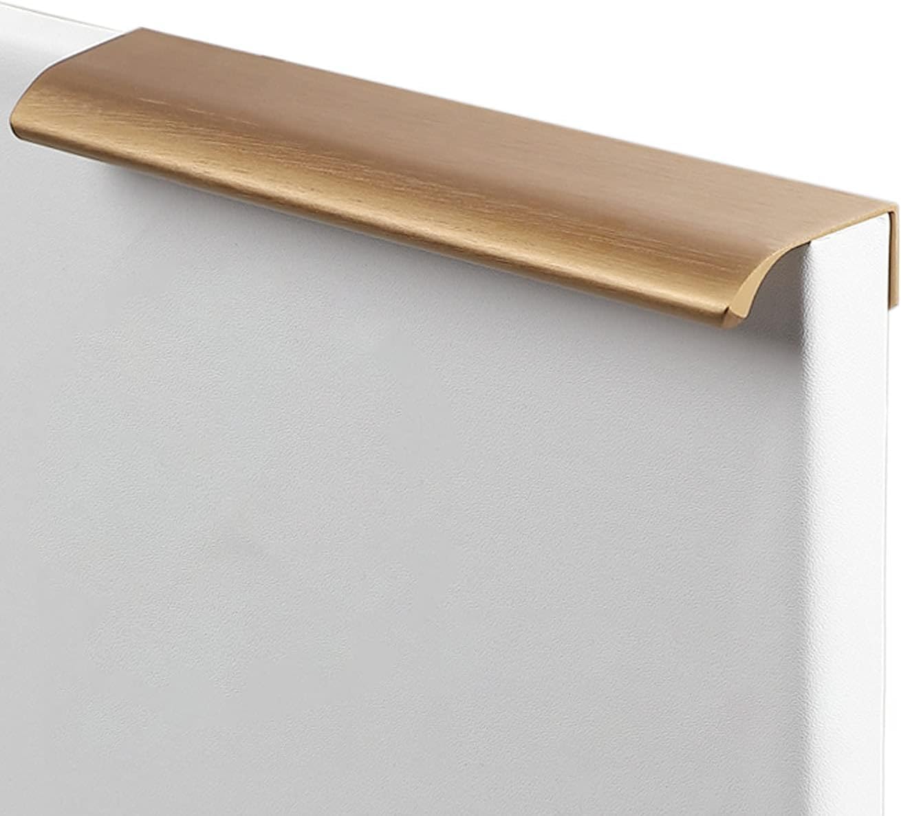 Lqzaxsrdr Onecolor Concealed Drawer Handles, Gold Brushed Aluminum Concealed Cupboard Handles Drawer Pulls Style 80-500Mm 2 Pcs(Length 150Mm)