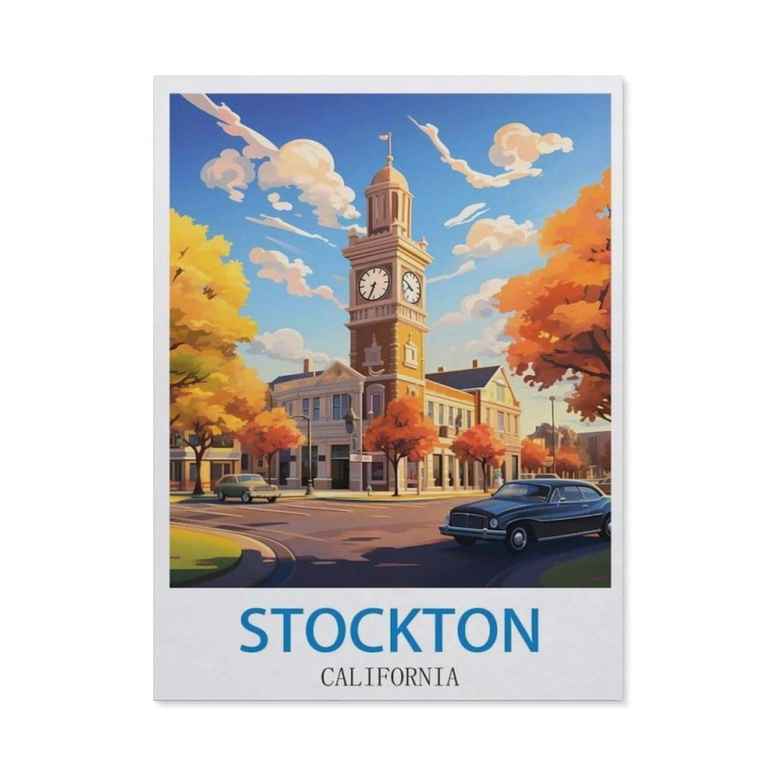 BEAYODKP 5D DIY Diamond Painting，Stockton California（40 x 50 cm）