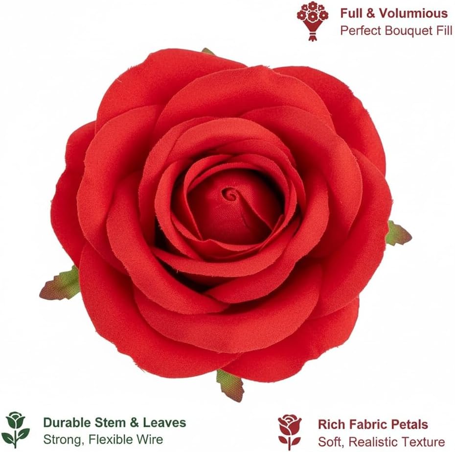 Stunning Artificial Roses for Weddings Home Decor and Floral Arrangements Realistic Silk Flowers for Indoor Outdoor Centerpieces and Bouquets(10)