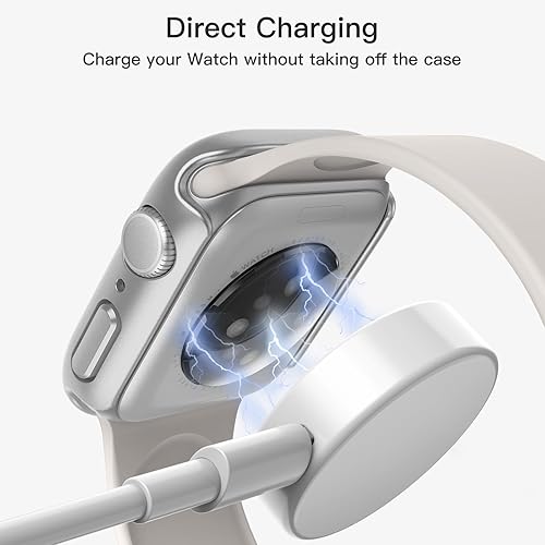 Vista 159 de JETech Funda con protector de pantalla para Apple Watch SE 3/2/1 (2025/2022/2020)/Series 6 5 4 de 1.732 pulgadas, cubierta protectora total