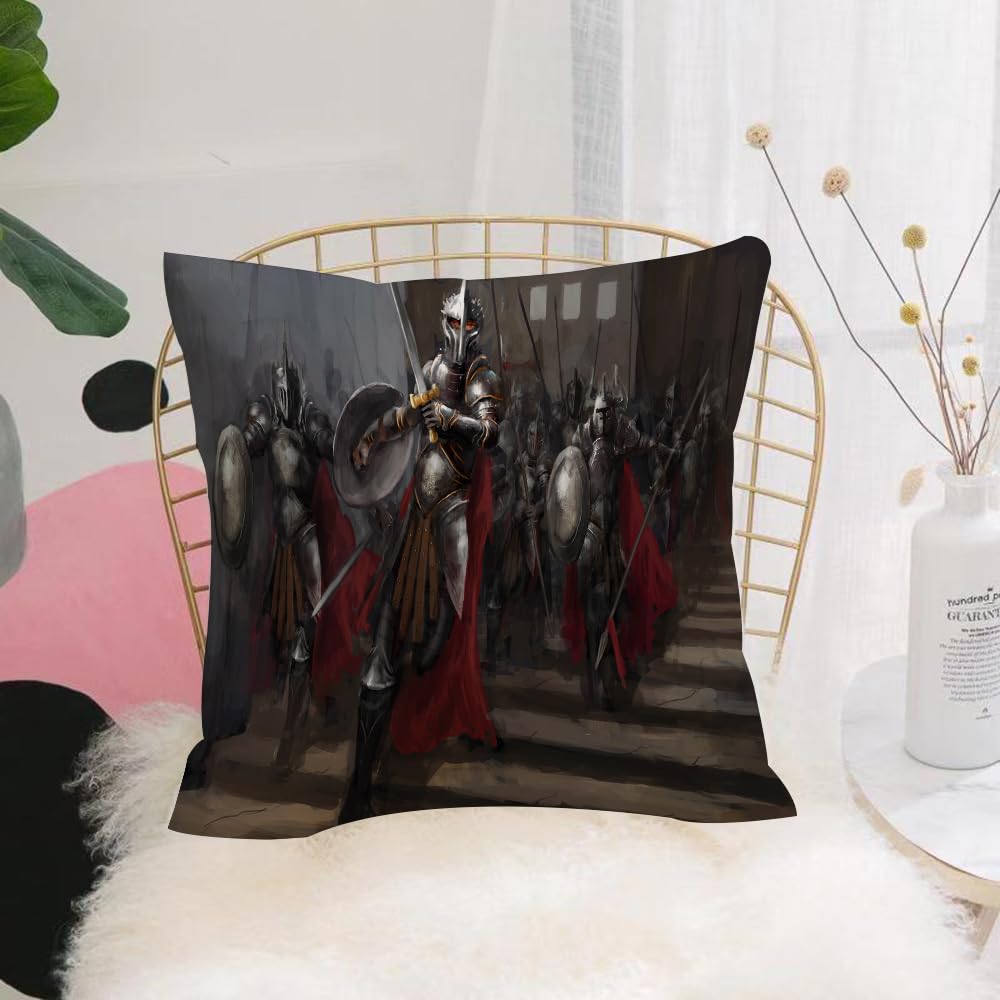 Hyosxw Middle Ages, General Leading His Soldiers' T - A8 Cushion Cover,Throw Pillow Case Home Decorative For Living Room Bedroom Sofa Chair 18X18 Inch,Middle Ages, General Leading His Soldiers' Theater Of War,Pillowcase 45X45cm