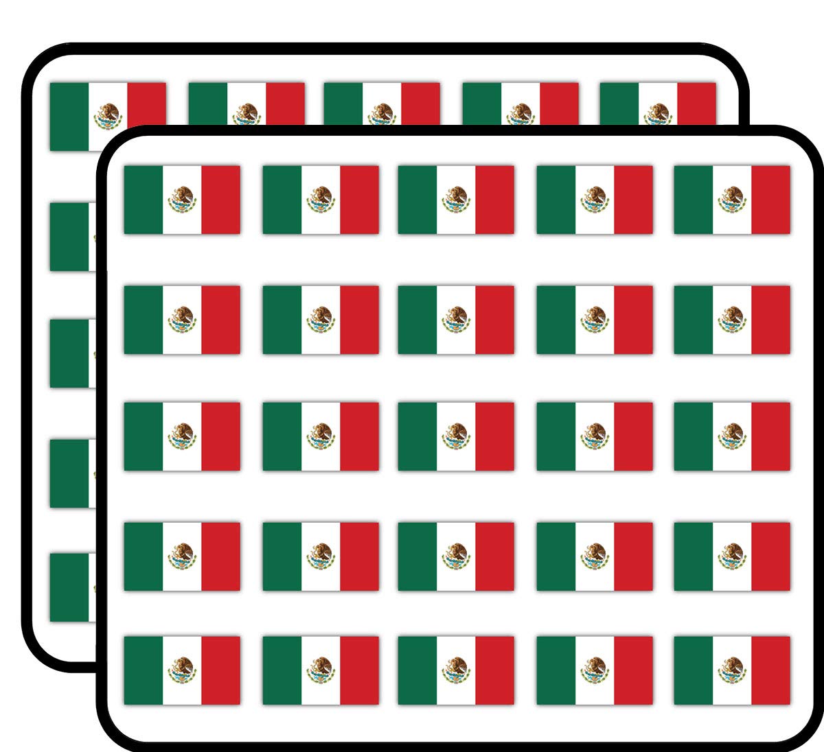 Mexico Flag Decorative Scrapbooking Sticker Waterproof Vinyl Stickers for Water Bottle, Laptop & Phone Case – 50 Pack