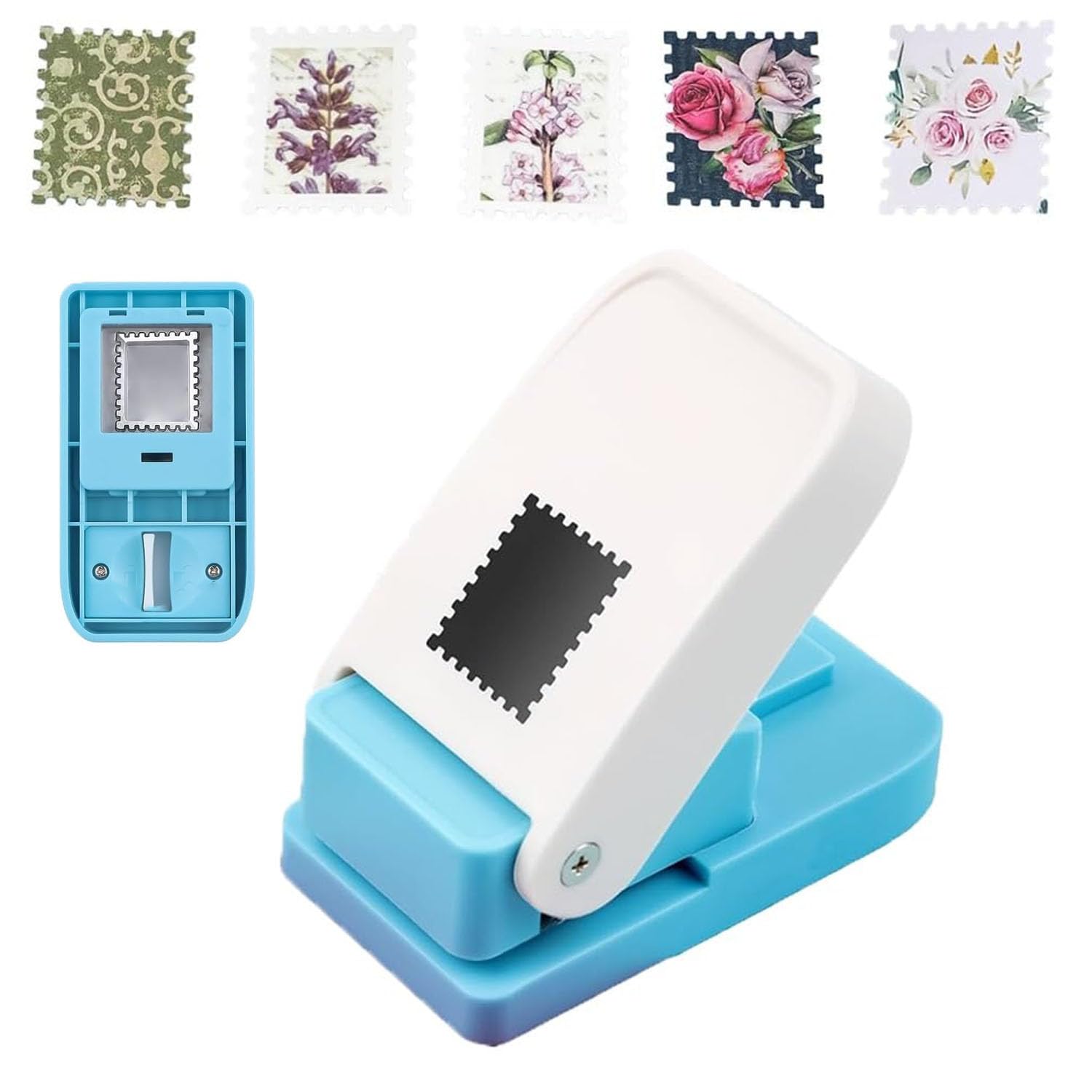 Postage Shape Punch, Rectangular Stamp Shaped Paper Punch, 1x0.8inch Rectangular Postage Stamp Punchs, For Paper Crafting, Scrapbooking And Card Making (1Pcs)