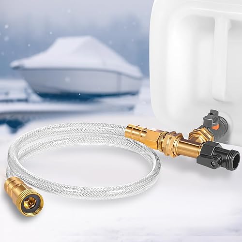 BobbleT Boat & RV Winterizing Kit – Marine Antifreeze Flushing Kit with Hose and Adapters, Fits Any 5-Gallon Tank for Boats, RVs & Campers, Dual-Valve Design (Tank Not Included)
