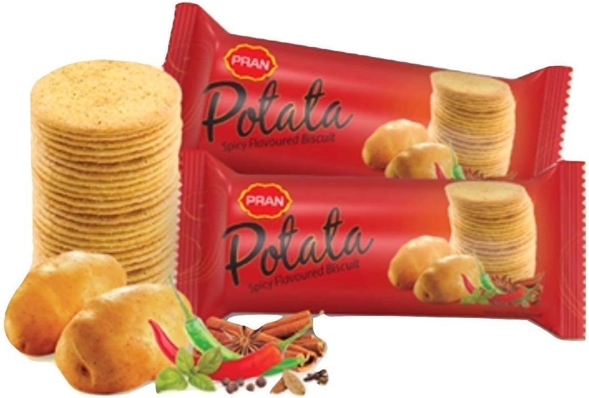 Bangladesh Pran Potata Spicy Flavoured Biscuit original imported Potato Biscuit- 75Gm Each Pack - Pack of 10 (B0CPSPTBFG) Amazon Price History, Amazon Price Tracker