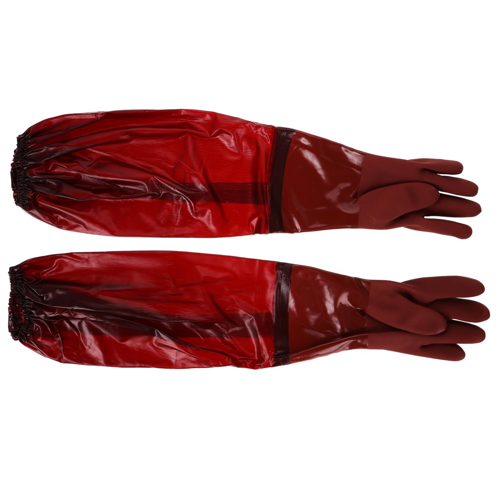 Beaupretty Long Sleeve Gloves for Cleaning Gardening Dishwashing Elbow Rubber Mitts with Lining for Warmth Protection During Wet Tasks for Pruning Maintenance