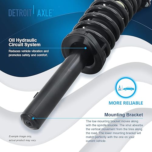 Miniatura 5 de Detroit Axle - Puntales delanteros para Jeep Grand Cherokee Commander 2005-2010 2006 2007 2008 2009, 2 puntales listos, 2 barras estabilizadoras de