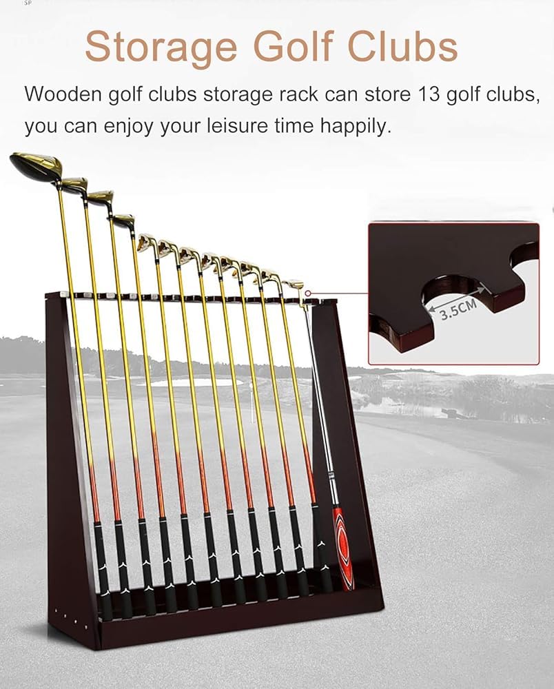 Golfschlägerhalter für den Innenbereich, 13 Holz-Putter-Präsentationsständer, Ausrüstungsständer für Zuhause, Garage
