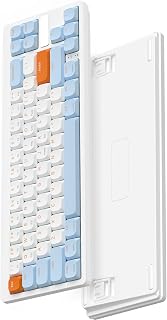 MAGIC-REFINER RKL680 Ultradun Draadloos Toetsenbord, 60% Mechanisch Gaming Toetsenbord, Bluetooth/2.4 GHz Dual-mode, Compacte 68 Toetsen, Low-profile Lineaire Rode Schakelaar, voor PC/MAC/Tablet