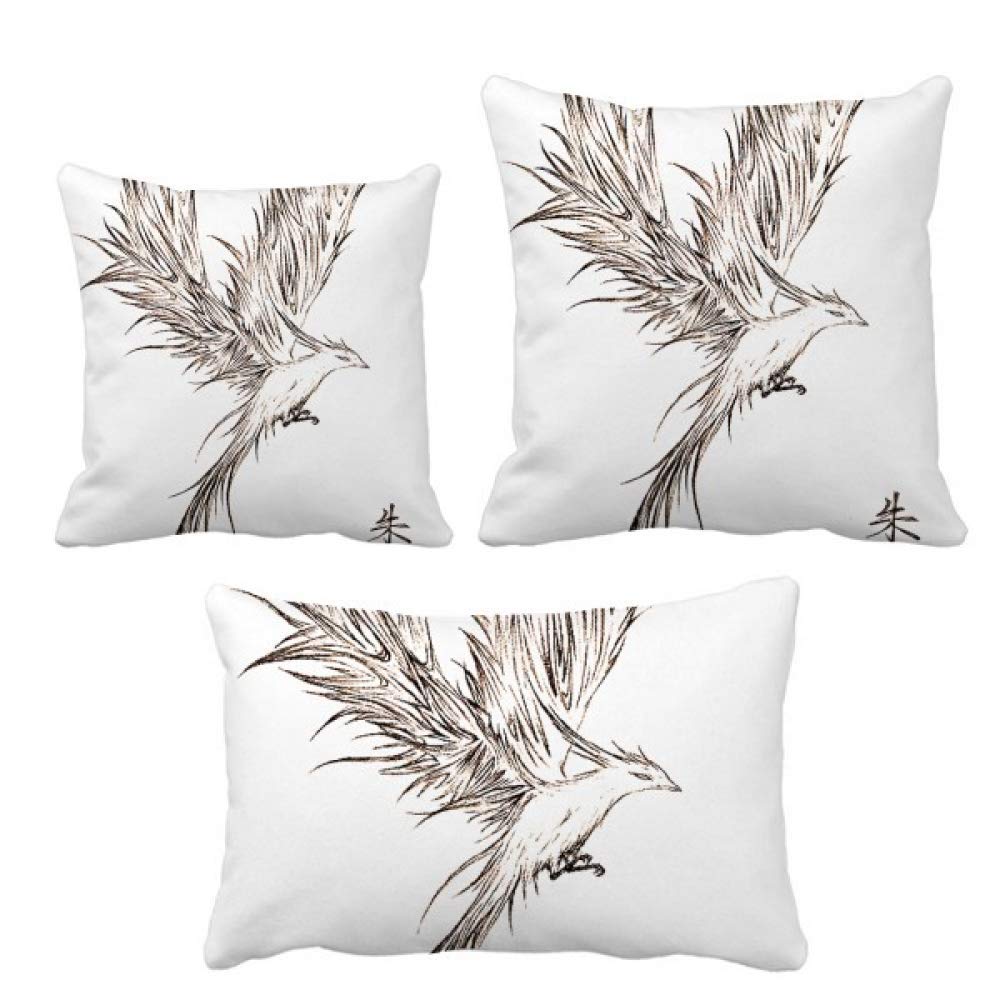 Coussin de peinture d'oiseaux Fushicho Fuying déco de salon