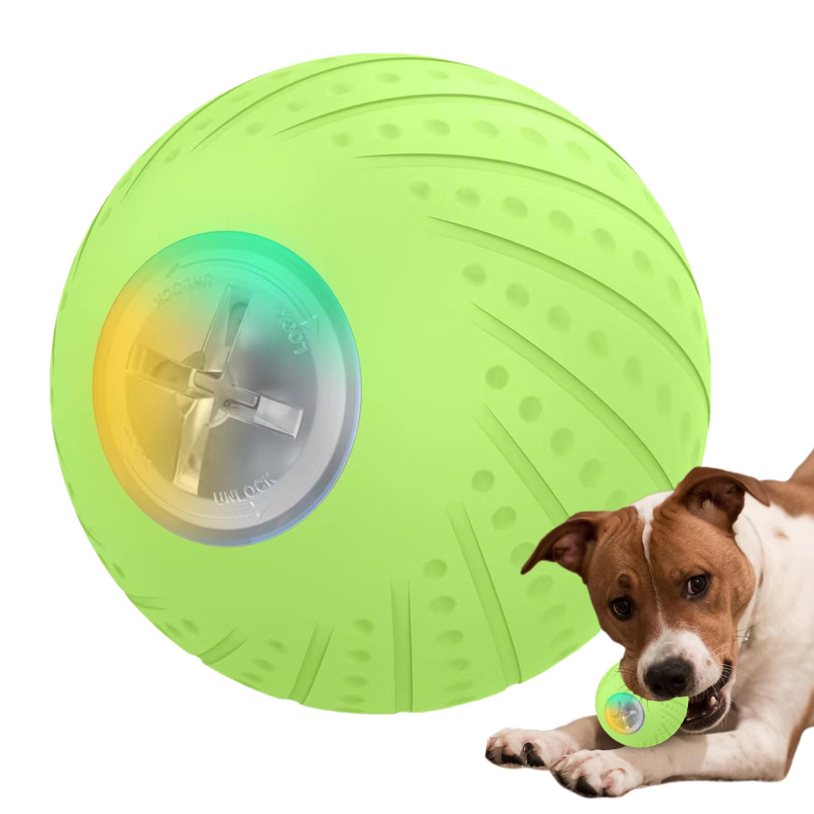 Balle interactive pour chat et jouet électrique intelligent en silicone avec LED rechargeable
