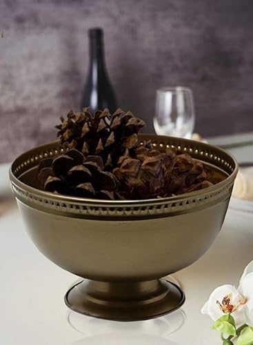 Miniatura 4 de Serene Spaces Living Cuenco de pedestal de hierro dorado antiguo, cuenco con pies versátiles, juego de 12, mide 4.5 pulgadas de alto y 6.75 pulgadas