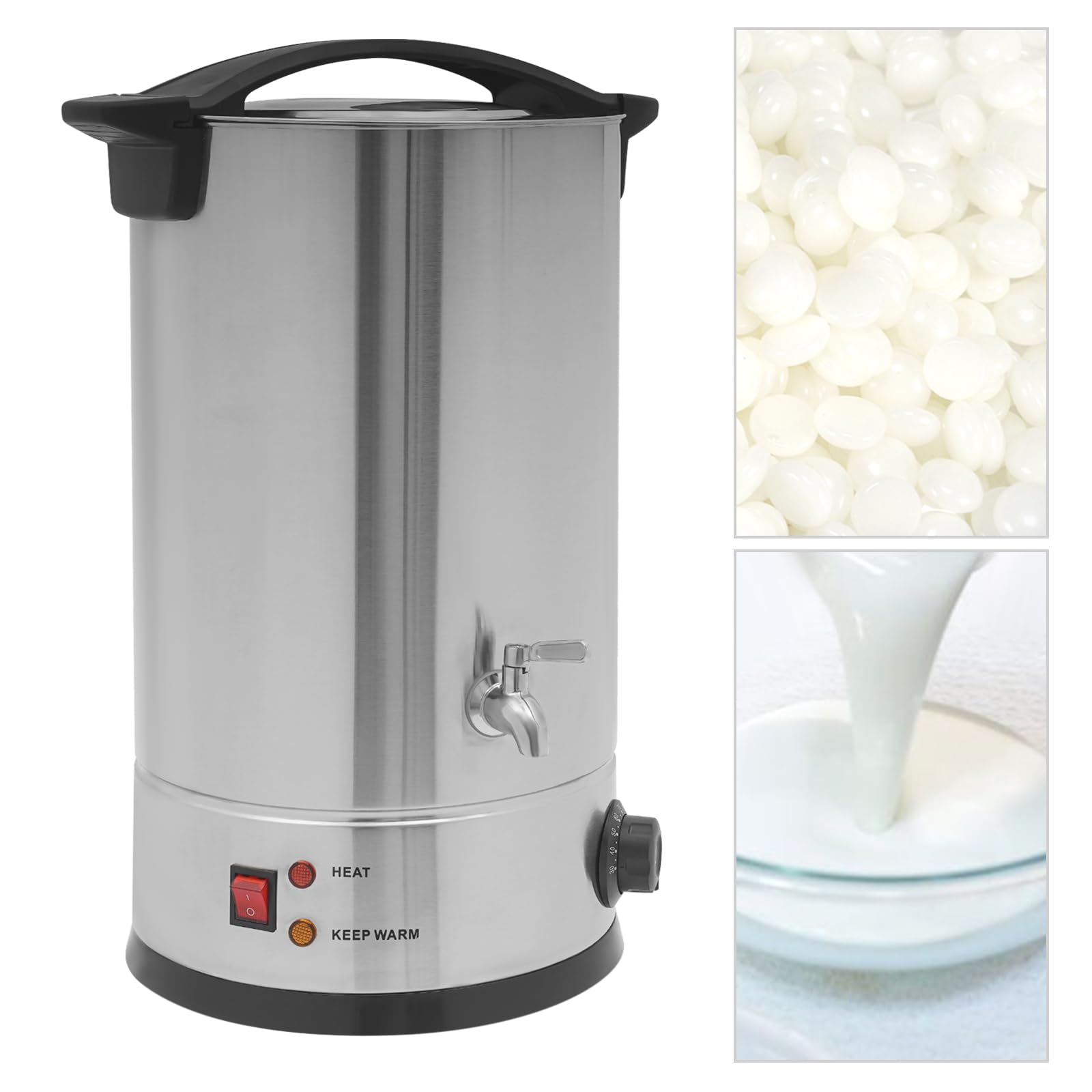 WINZING Horno eléctrico de cera con control de temperatura, derretidor de cera profesional para hacer velas, derretidor de cera seguro, para cera cosmética/cera de abejas