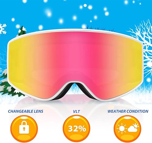 Miniatura 3 de EXP VISION Gafas de EsquíSnowboard Parent-child Gafas de Nieve Sobre Gafas para Hombres, Mujeres, Adolescentes y Niños