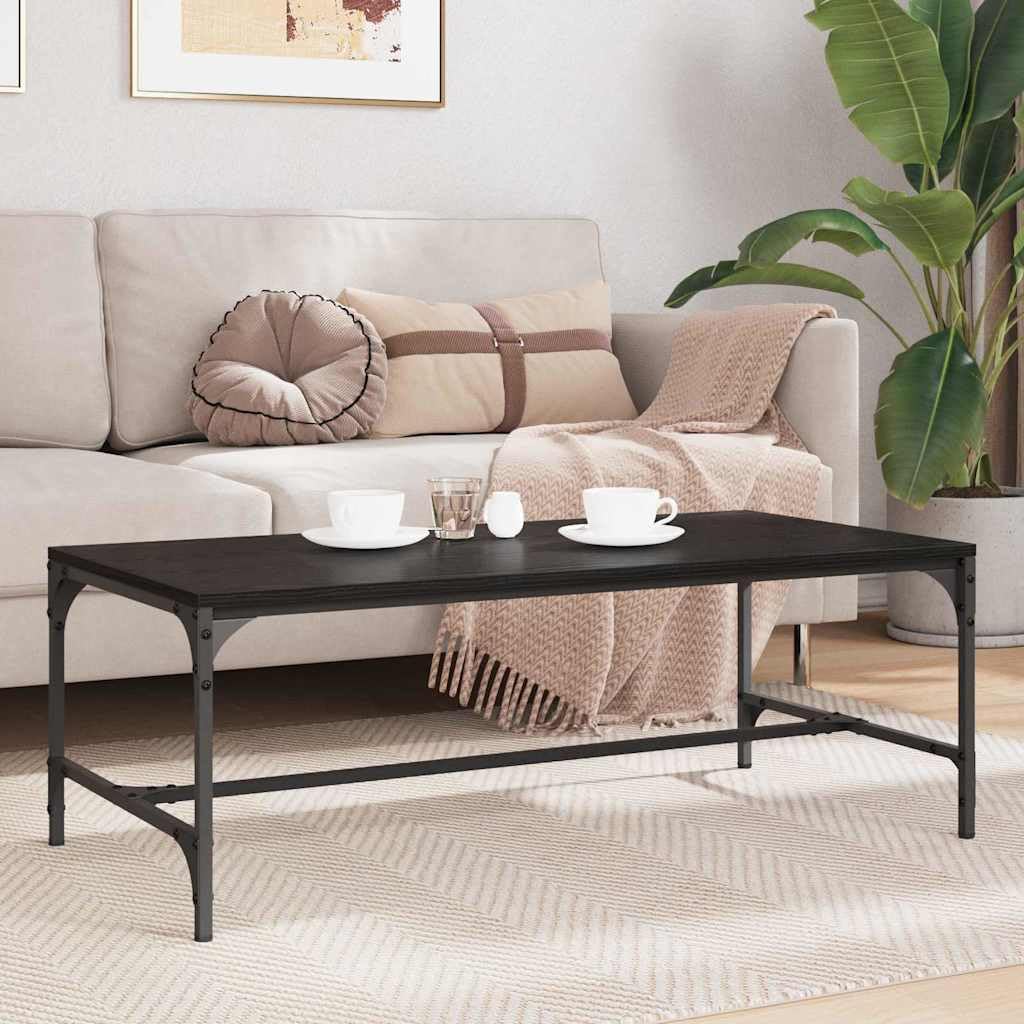 Table Basse Chêne Noir 100 x 50 x 35 cm Bois d'Ingénierie