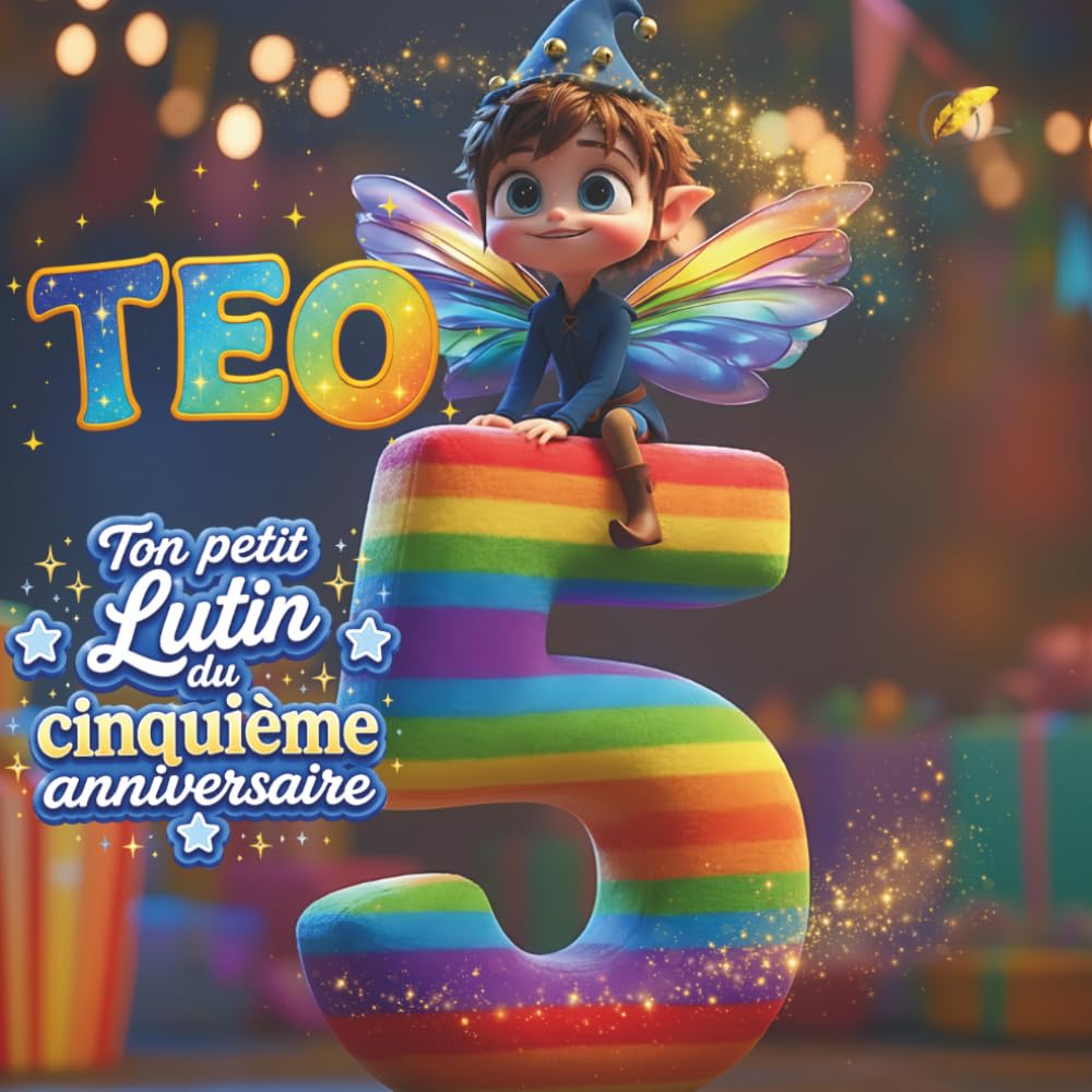 TEO, TON PETIT LUTIN DU CINQUIÈME ANNIVERSAIRE: Livre personnalisable pour garçon ou fille de 5 ans – Un cadeau original pour célébrer le cinquième ... souvenir de cette cinquième année de vie.