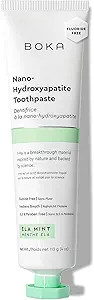 Boka Fluoride Free Toothpaste, Nano Hydroxyapatite Toothpaste, Appropriate for Sensitive Teeth - for Adult, Kids Oral Care - Ela Mint Flavor, 4 Fl Oz 1Pk US Manufactured