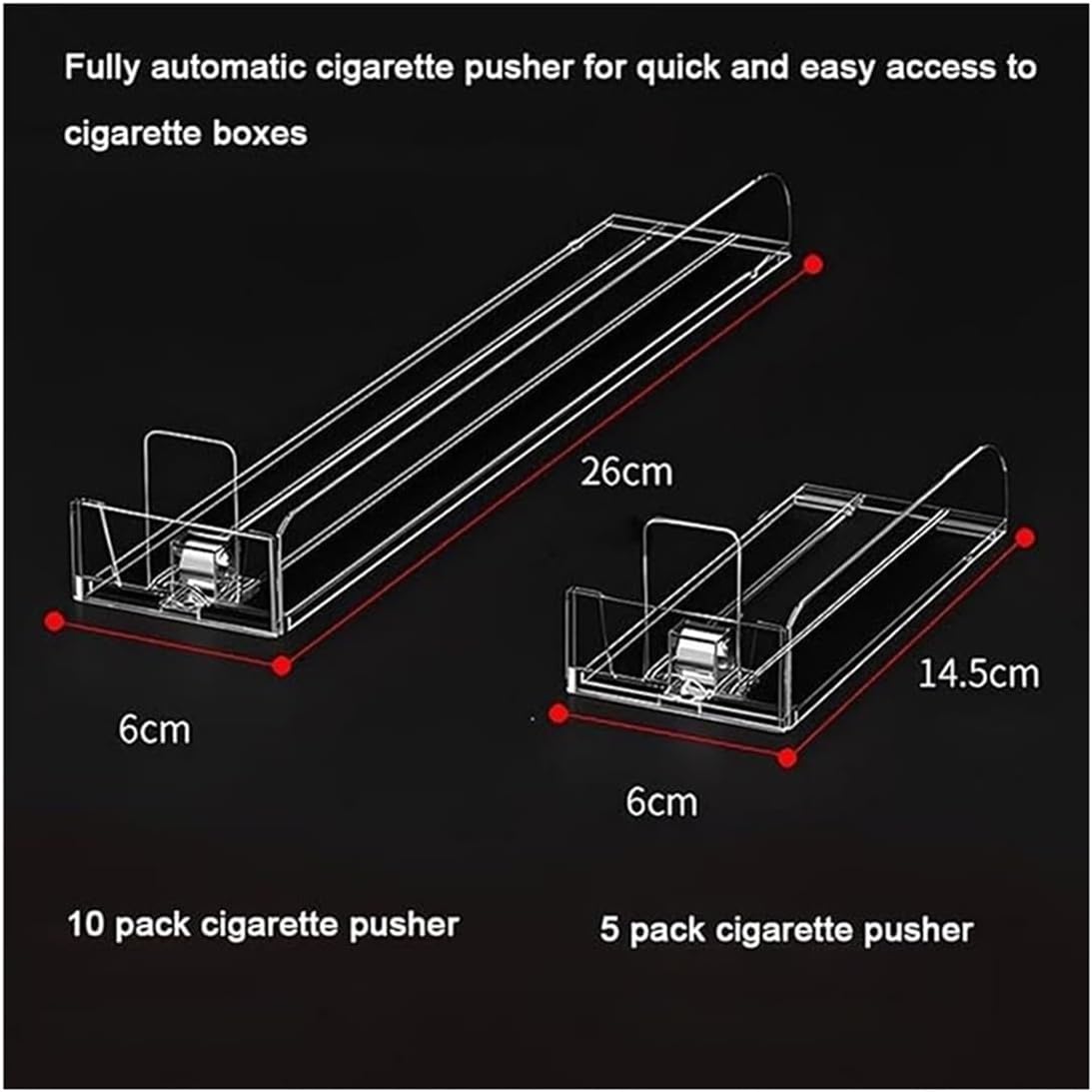 Wall-Mounted Cigarette Display Rack for Retail Stores - Aluminum Tobacco Stand Cabinet with Shelves for Convenience Stores (56.5x26.5x75cm)