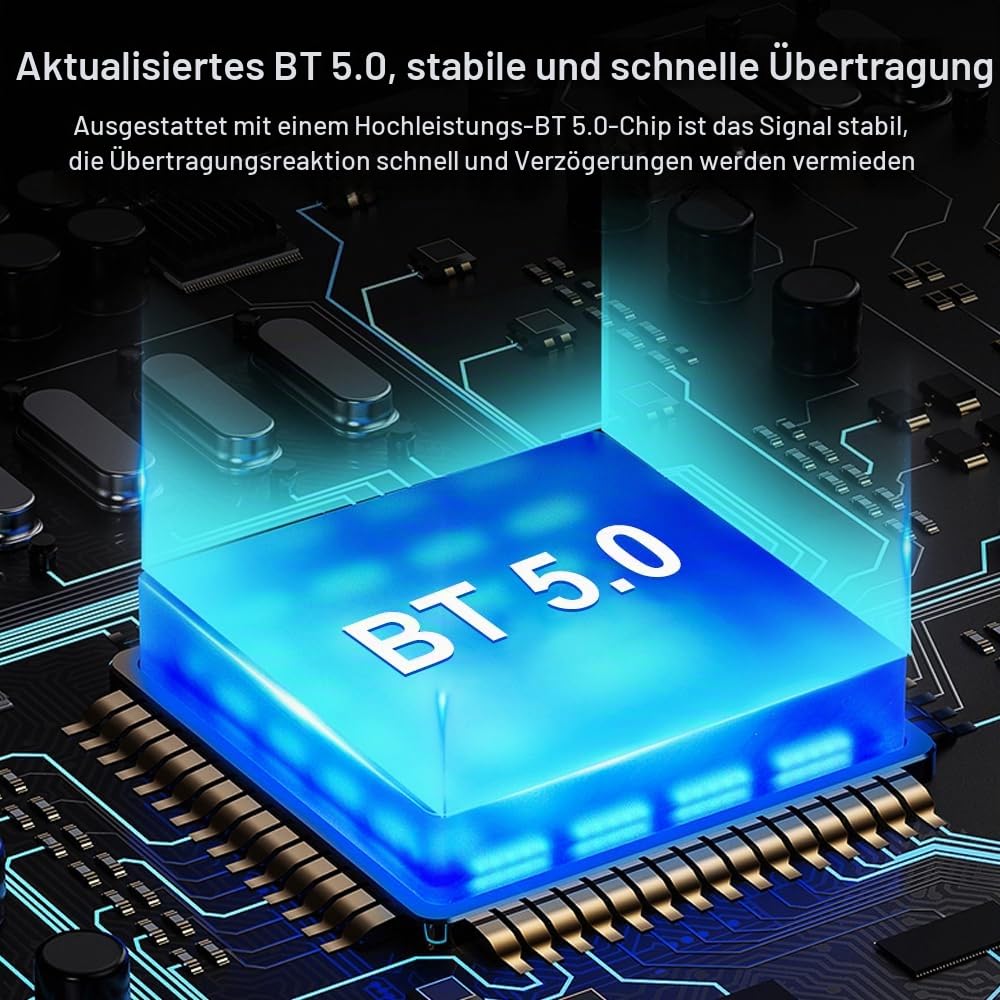 Matybobe Kabelloser Knochenleitungs Lautsprecher, Kabelloser Knochenleitungs Lautsprecher mit Stereo Sound LED Leuchten, Kreativer Tragbarer Mini Musikplayer, IP54 Wasserdicht, mit 450mAh Akku