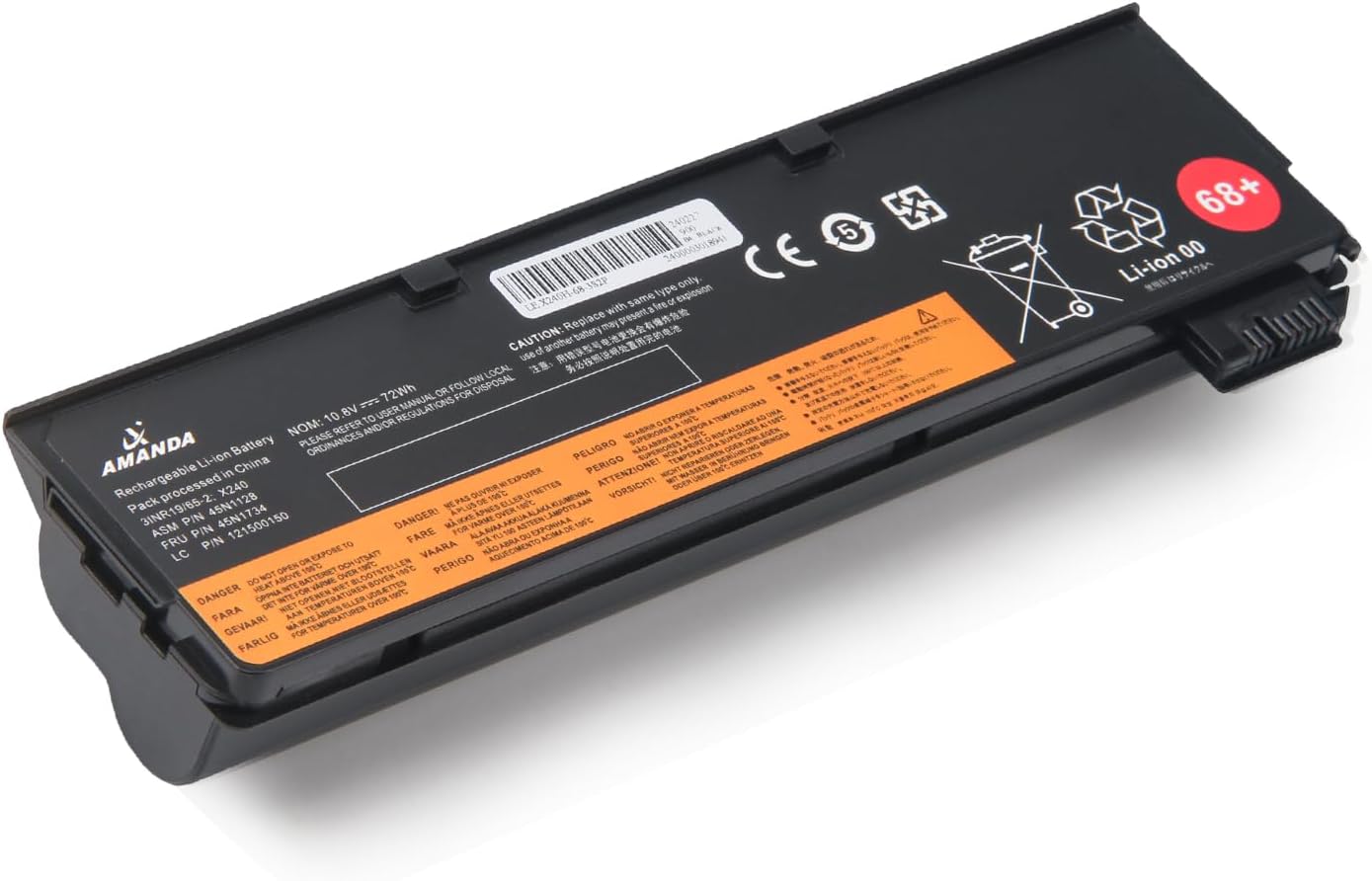 45N1128 X240 68+ Battery Fully Replacement for Lenovo ThinkPad T440 T450 T460 T440s T450s T460P T470P T550 L450 L460 P50S W550 W550s X240 X250 X260 X270 Series 0C52861 0C52862
