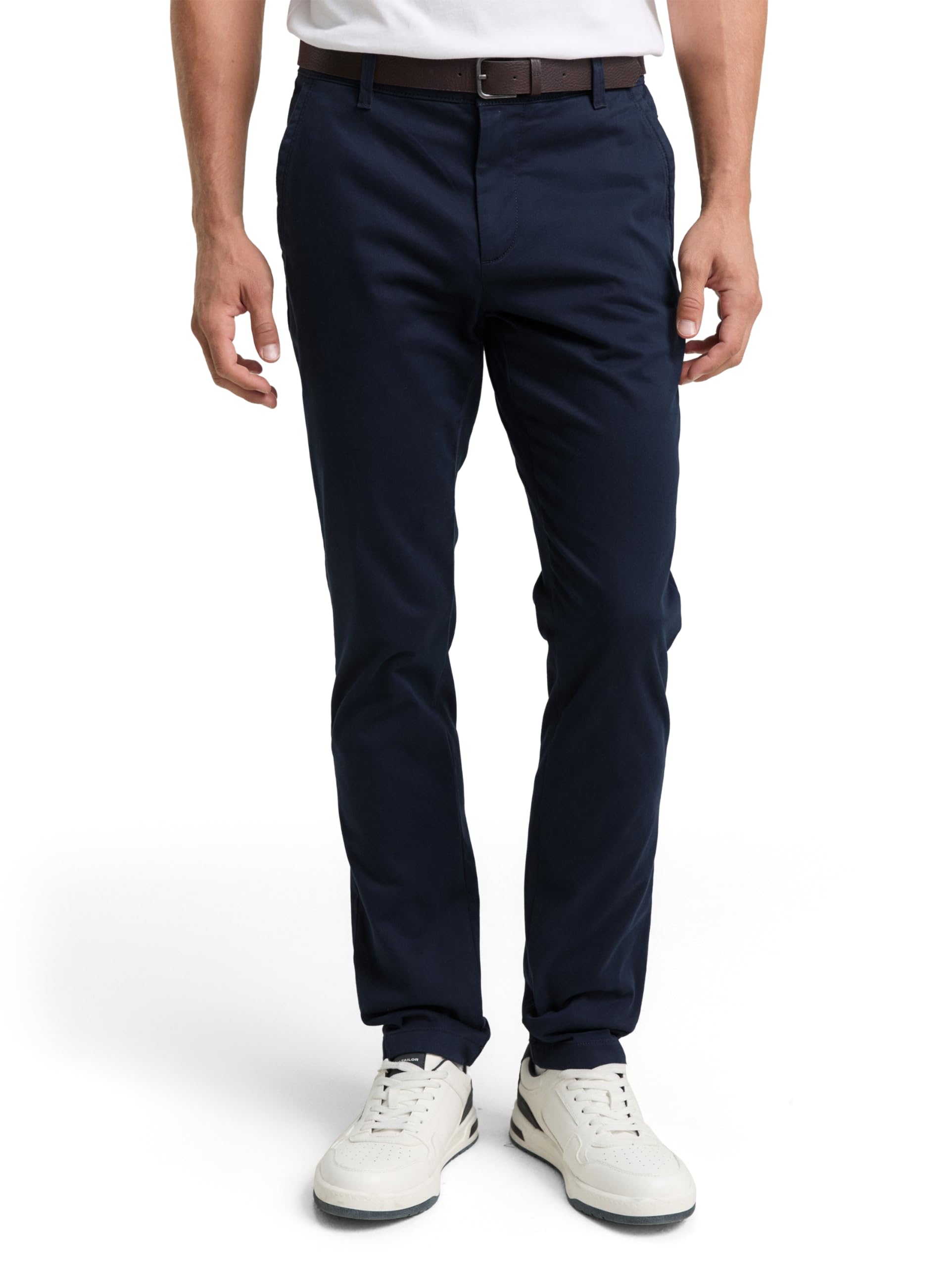 Tom Tailor Herren TTTRAVIS Slim Chino mit Gürtel 1047267