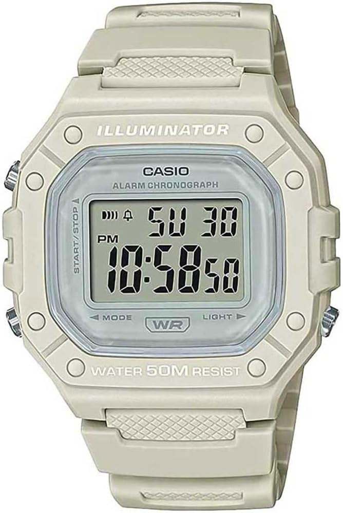 Sports Watch W-218HC-8A, White, Sporty