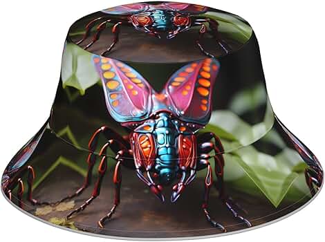 WZYWHJ Strange Insects Pattern reversible bucket hat - for