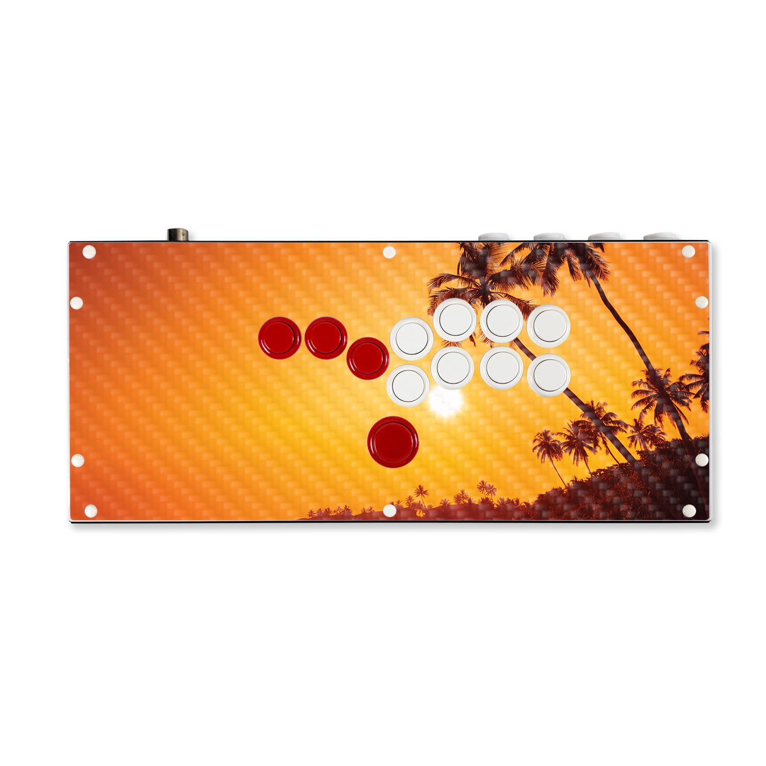 Carbon Fiber Gaming Skin Compatible with Hit Box (PS4/PC) - Sunset Dreams - Premium 3M Vinyl Protective Wrap Decal Cover - Easy to Apply | Crafted in The USA by MightySkins