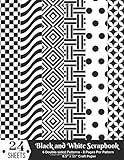 Black and White Scrapbook Paper: Scrapbooking Patterns 8.5x11 Pad - Black and White Designs for Papercrafts, Decorative Craft Papers, Backgrounds, ... & More (Black and White Scrapbooking Paper)