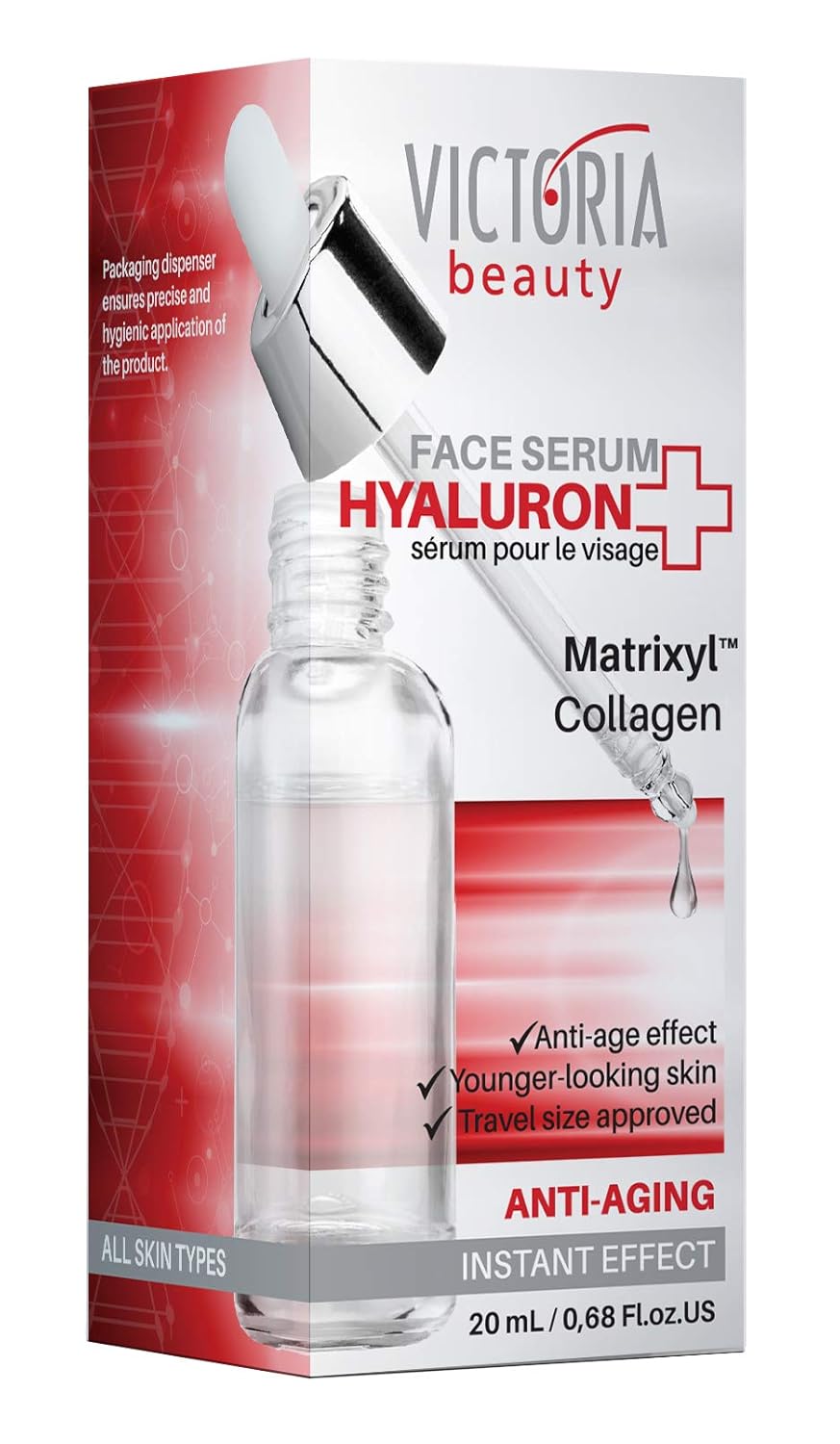 Victoria Beauty Hyaluron+ Day and Night Face Serum with Hyaluronic Acid, Collagen, and Matrixyl™ – The Best Anti-Aging and Anti-Wrinkle Moisturizer, 20 ml - Image 7