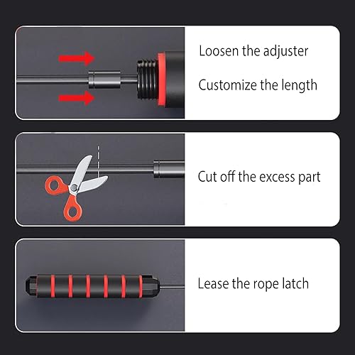 Miniatura 7 de Jump Rope, Adjustable Jump Ropes,Skipping Rope Tangle-Free Rapid Speed with Ball Bearings for Women Men Kids,Exercise & Slim Body,Jumprope at Home