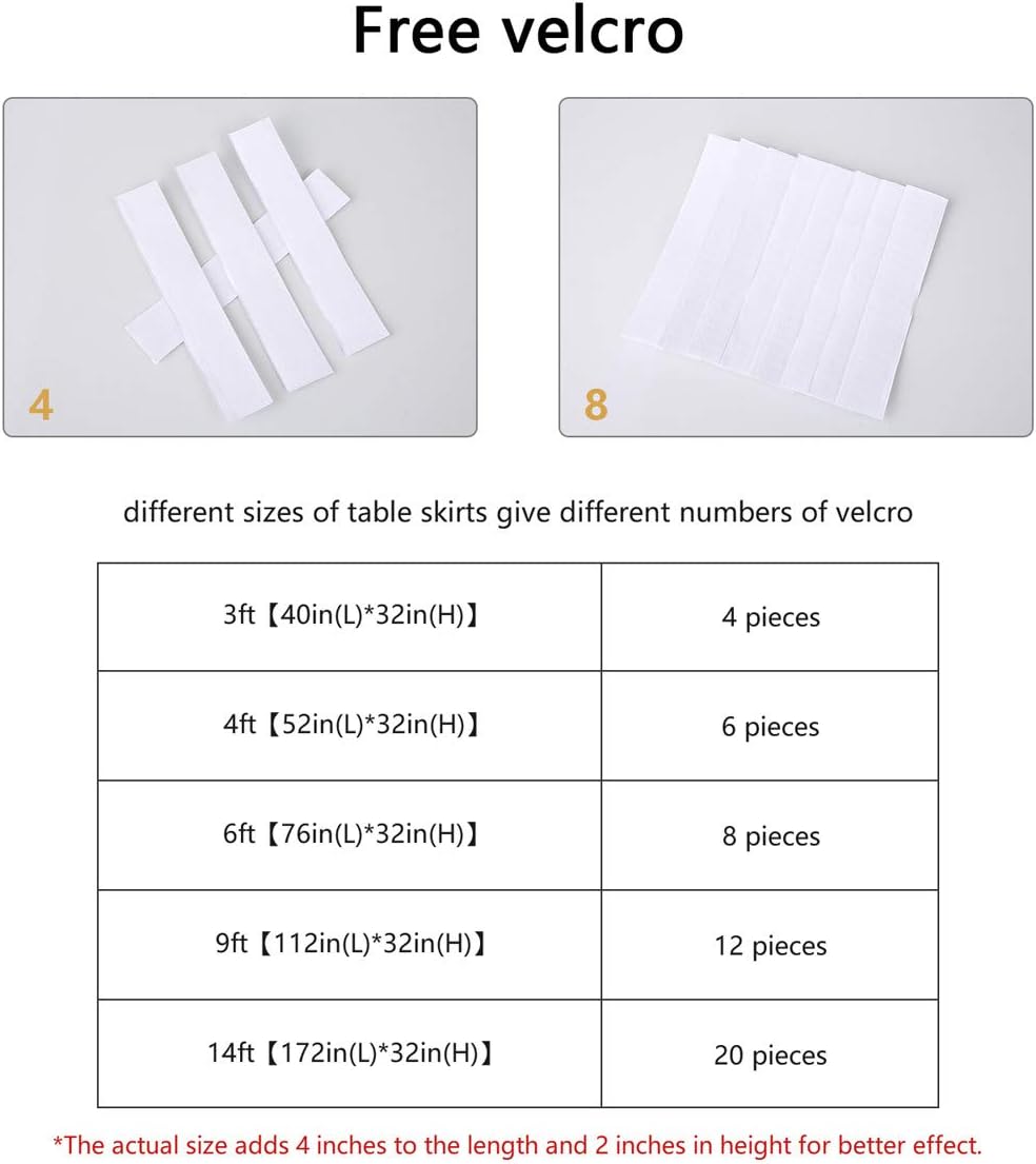 Nеw Arrіvаlѕ Juya Delight Sequin Table Skirt Rectangle Round Table Cover for Party Wedding Baby Shower Decoration（Bright Gold，L 9(ft) H 30in ）