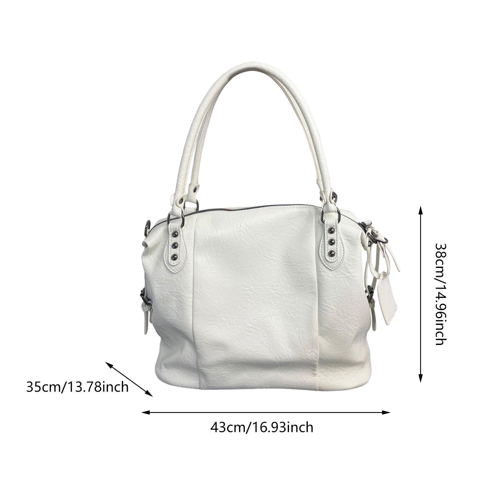Bolso de mano de piel sintética para mujer, bolso de mano informal para el trabajo, viajes, compras