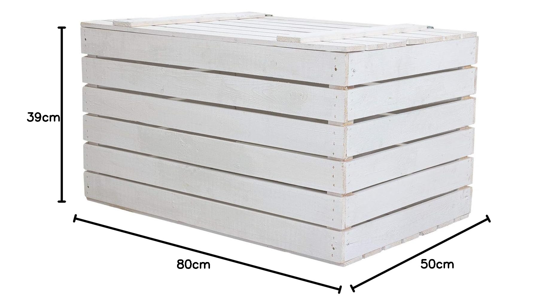 Große Holztruhe 80er mit Deckel 80x50x39cm Hochzeit Schatztruhe Spielzeugkiste Garten Truhe Bank Stauraum Sitztruhe Sitzbank Aufbewahrungstruhe mit großer Kapazität Flur, Schlafzimmer, Wohnzimmer