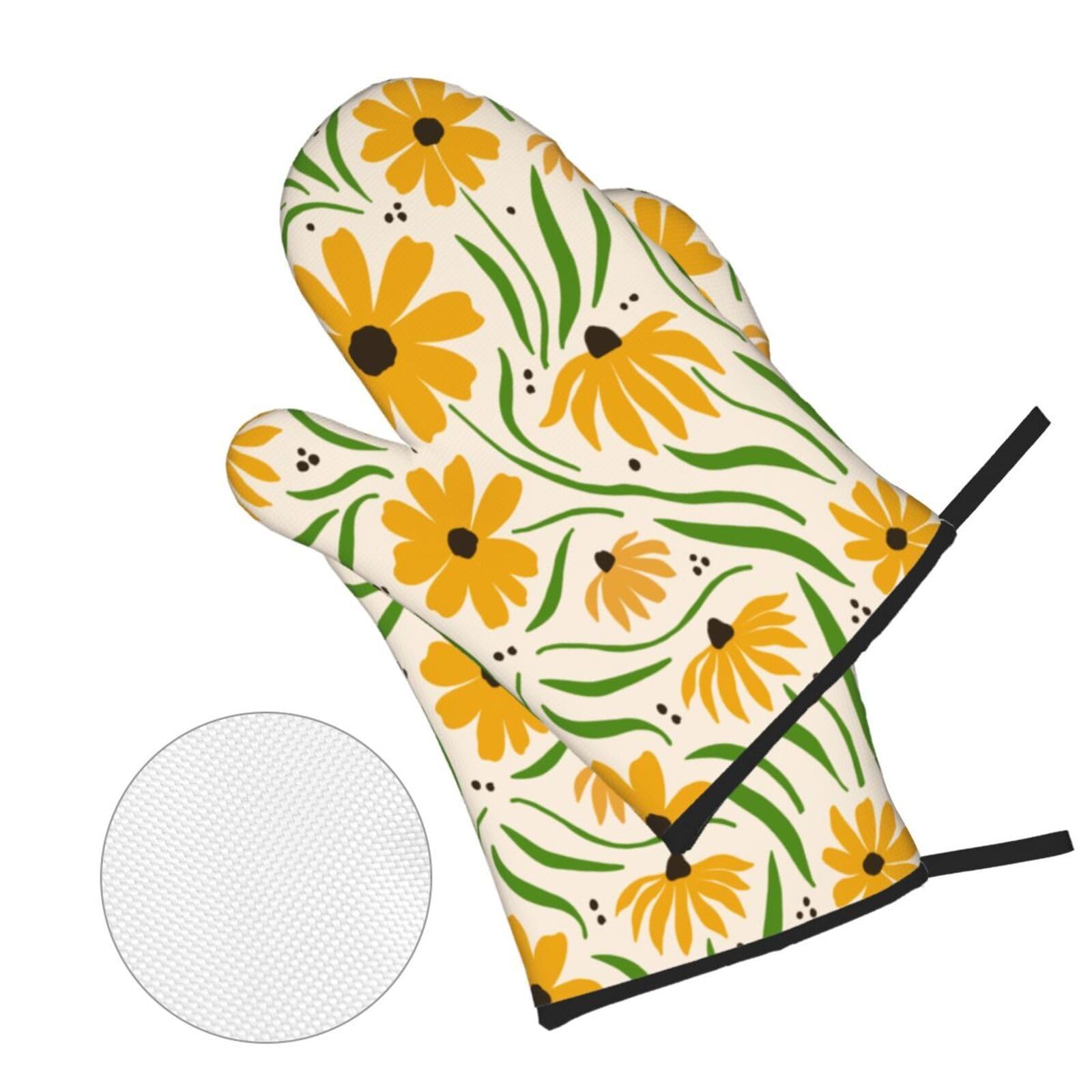Guantes de Barbacoa Manoplas de Cocina Agarraderas Bolsillo Agarre Flexible