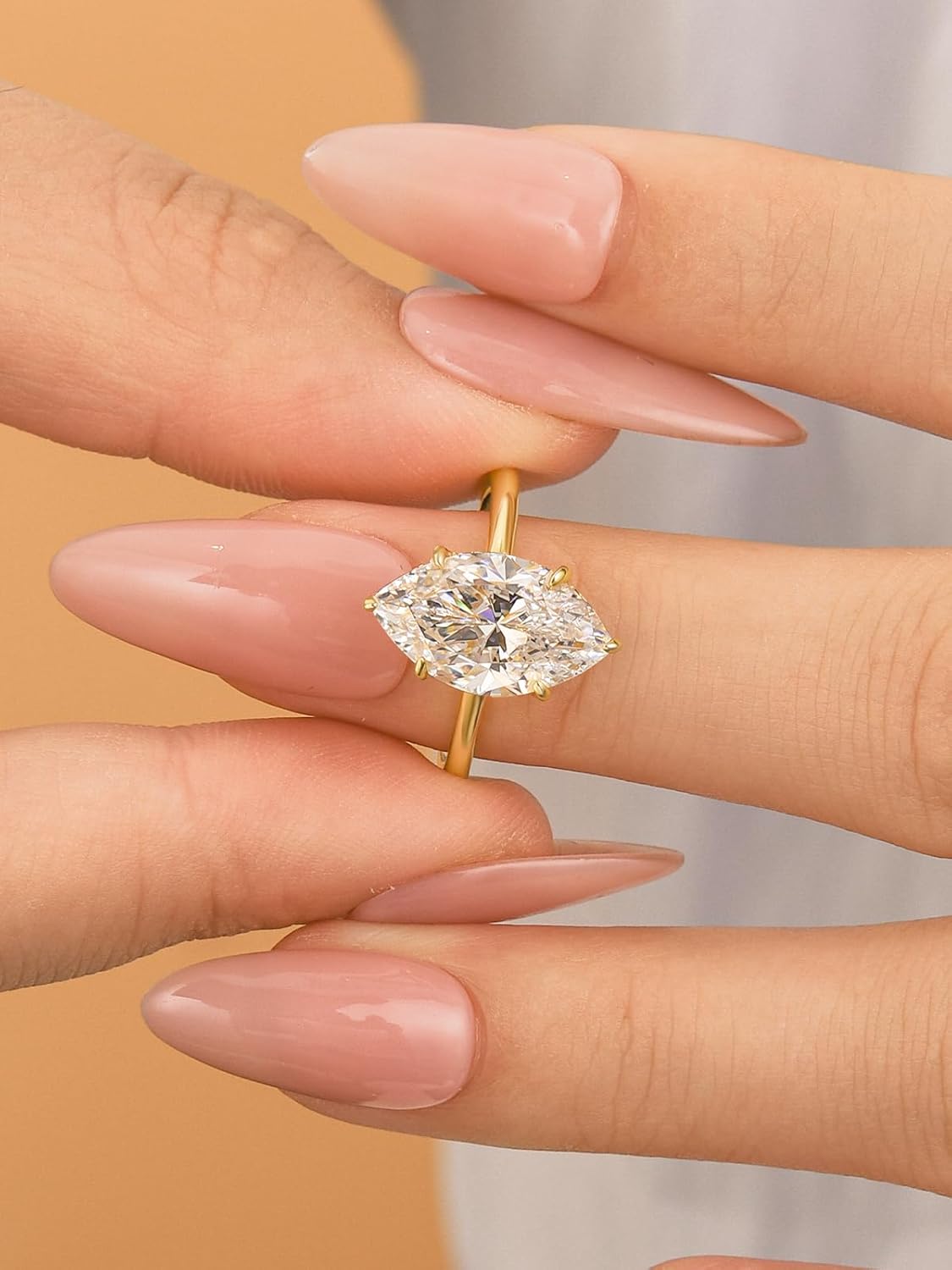 3.5CT Marquise Cut Engagement Ring, AAAAA Grade Cubic Zirconia Promise Ring for Women, S925 Silver Bridal Wedding Jewelry - Image 5