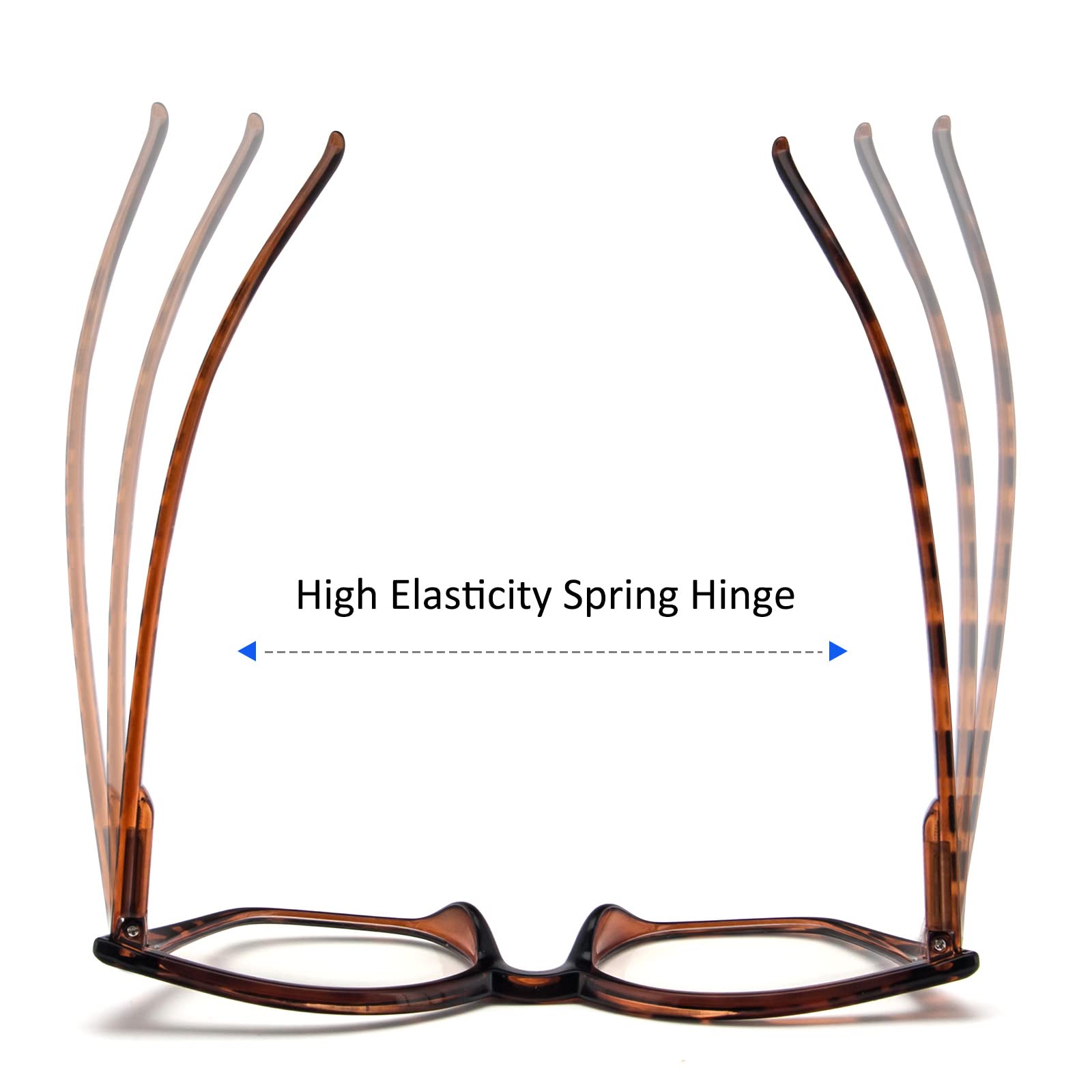 Kodilin Occhiali da Lettura Donna 2.5 Anti Luce Blu Cat Eye Occhiali per PC con Cerniera a Molla, Tartaruga - 2