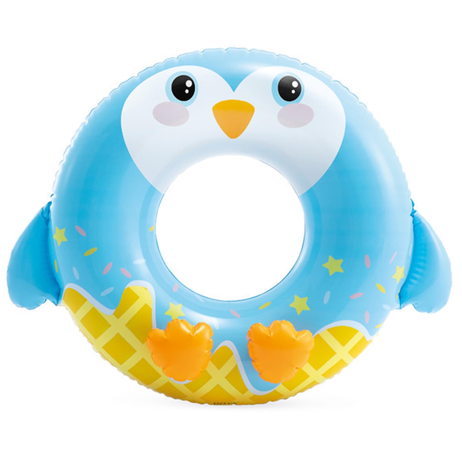 HOMAVEL Inflatable Swim Ring Summer Pool Floats – 55cm/58cm/76cm/91cm Swim Tube for Beach, Summer Water Party, Adult Swim Ring for Family Swimming Pool Fun (Penguin-76cm-Donut)