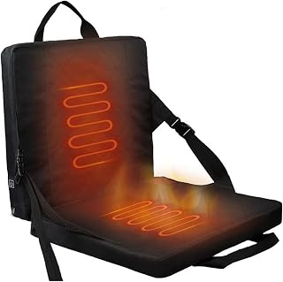 Asiento de grada con calefacción, cojín de Asiento con calefacción, Silla Plegable para Exteriores con de 3 Niveles con asa, Asientos de Estadio portátiles Ajustables para gradas (sin Ban