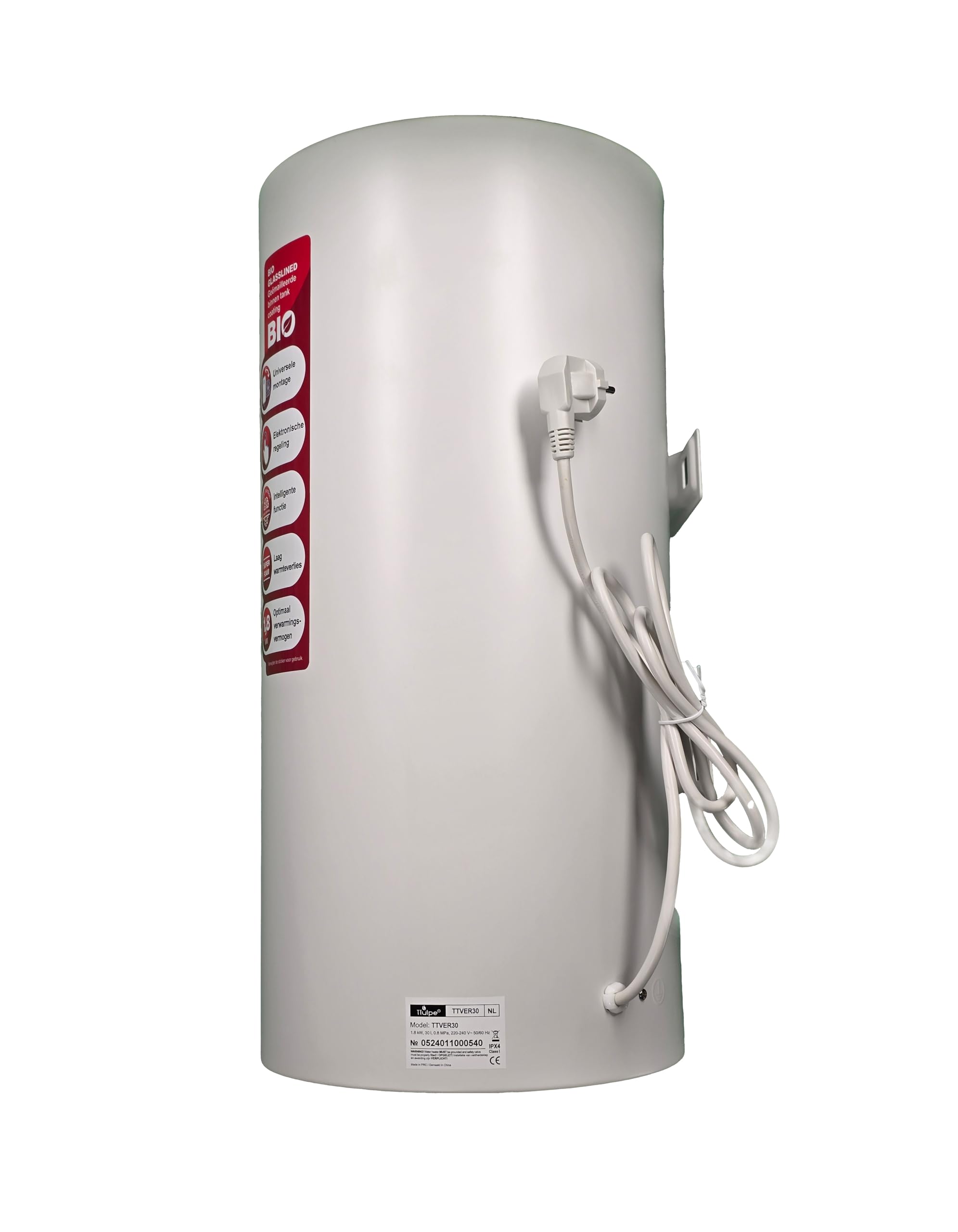 Verlo 30 Chauffe-eau murale écran électronique 2 réservoirs installation verticale horizontale