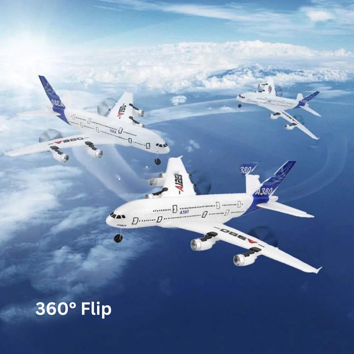 efaso RC Flugzeug A-120 ferngesteuertes Flugzeug aus robustem EPO-Material mit Stabilisierungssystem 3-Kanal Flugzeug ferngesteuert mit 2,4GHz Rc Passagierflugzeug