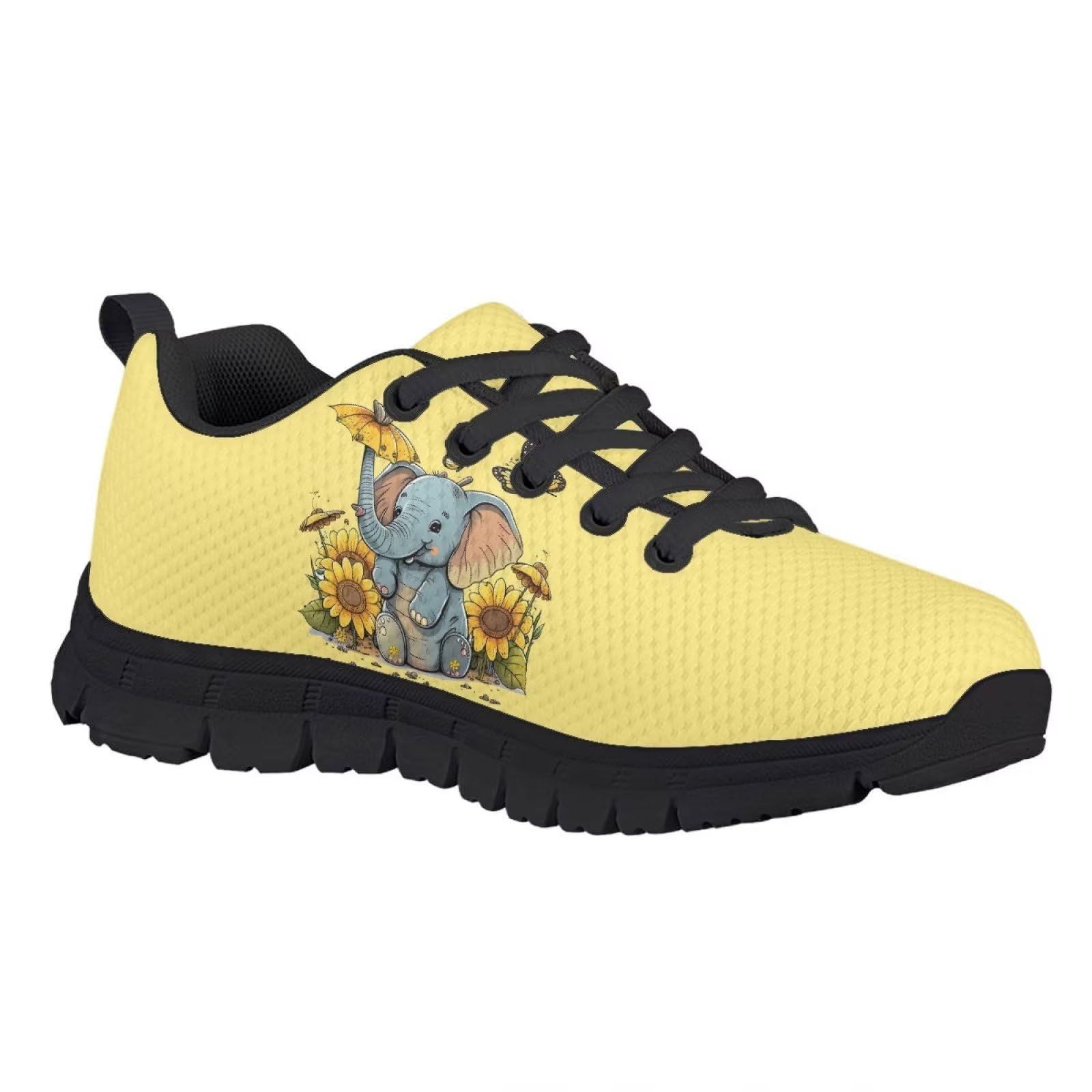Viewamoon Elephant Sports Shoes Size 2 Children's Shoes for Boys&Girls (Toddler/Little Kid/Big Kid) Athletic Shoes for Hiking Exercise Training Running Black Sole