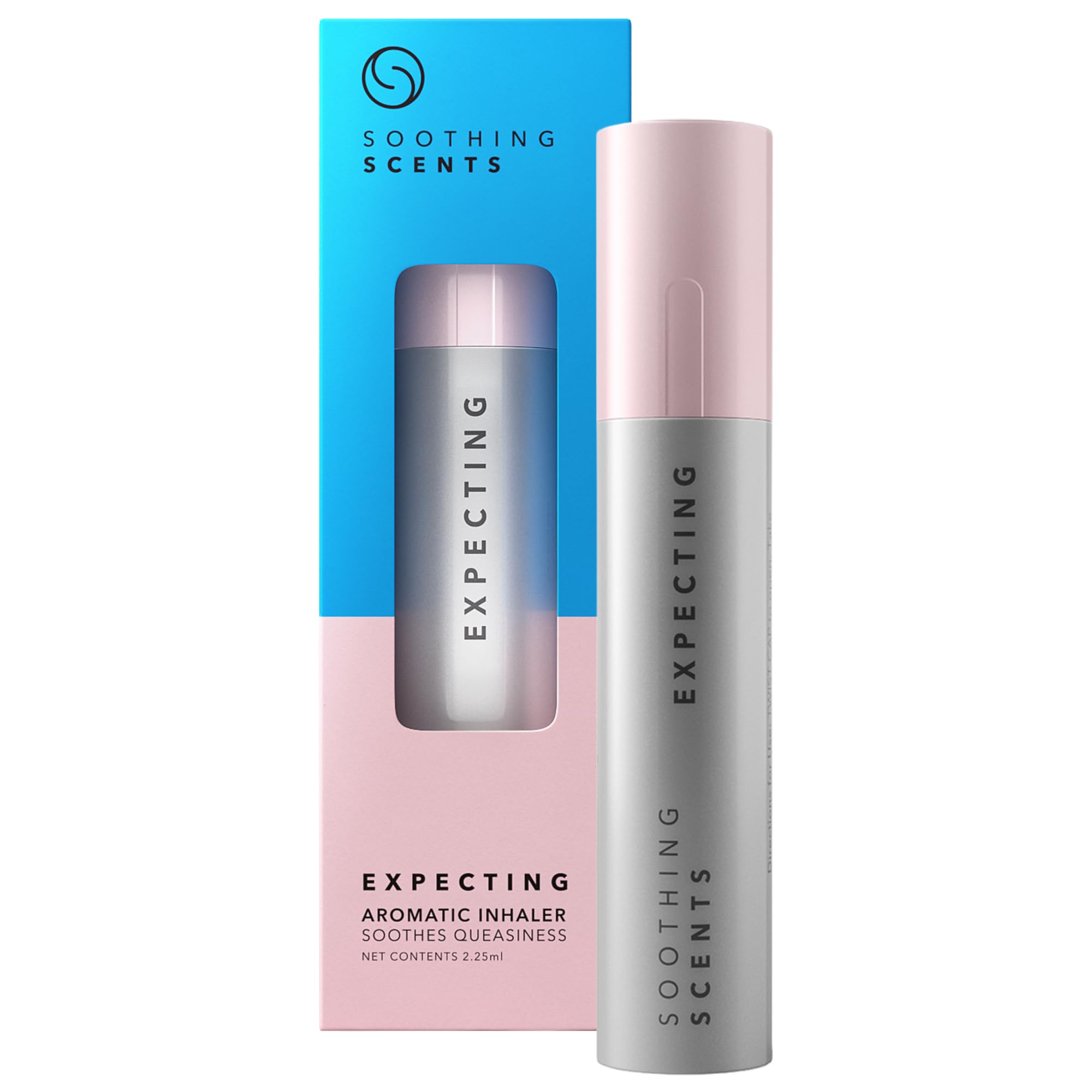 Soothing Scents Expecting Aromatic Inhaler for Morning Sickness & Pregnancy Nausea – Non Drowsy Essential Oil Nasal Stick, Natural Vapor Inhalation for Queasy Relief & Tummy Comfort, 2.25 Milliliters