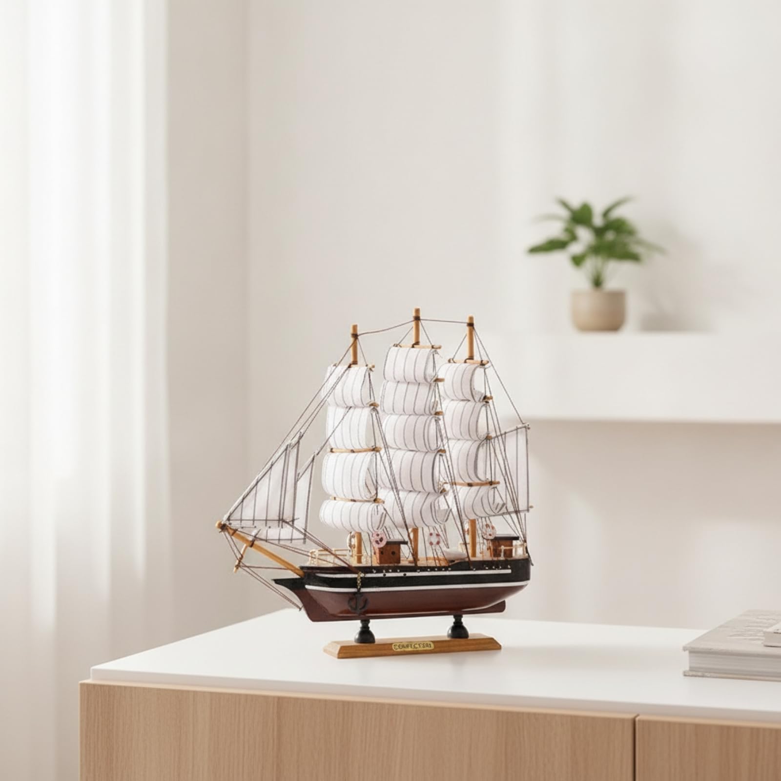 Modello di Nave in Legno Rustico, Stile B