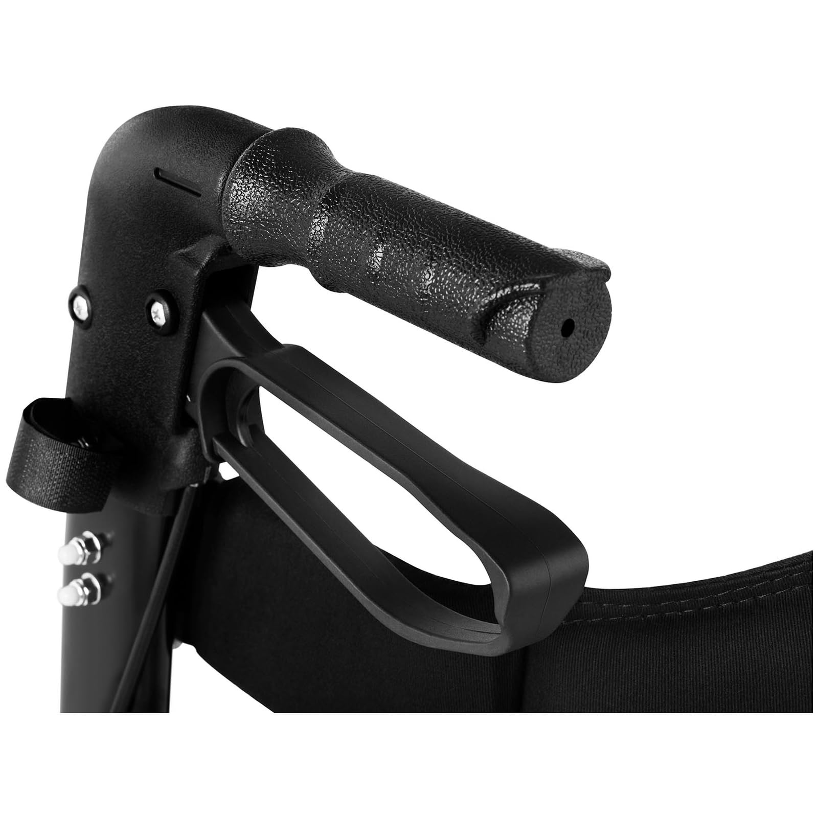 Deambulatore 2 in 1 Rollator per Anziani Sedia a Spinta per Trasporto UNI_ROLL_03 2in1 (Argento, 136 kg, Alluminio, Borsa per la Spesa, 4 Ruote)